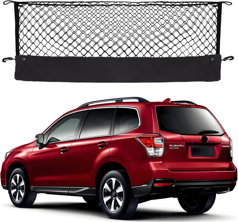 Hacyikee Envelope Style Cargo Net Compatible with Subaru Forester SK New 2026 2025 2024 2023 2022 2021 2020 2019 2018 2017 2016 2015 2014 2013 2012 2011 2010 2009 2008 2007-1998 Trunk Car Rear Tailgate Netting - Image 1